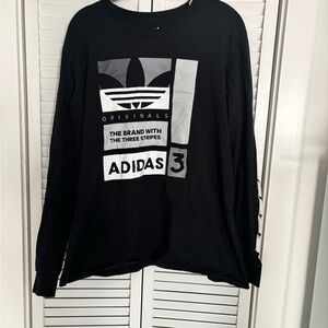 Adidas Originals Black and White Graphic Tee